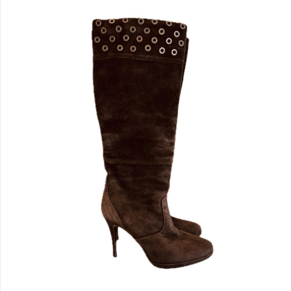 Via Spiga Brown Suede Knee-High Boots
